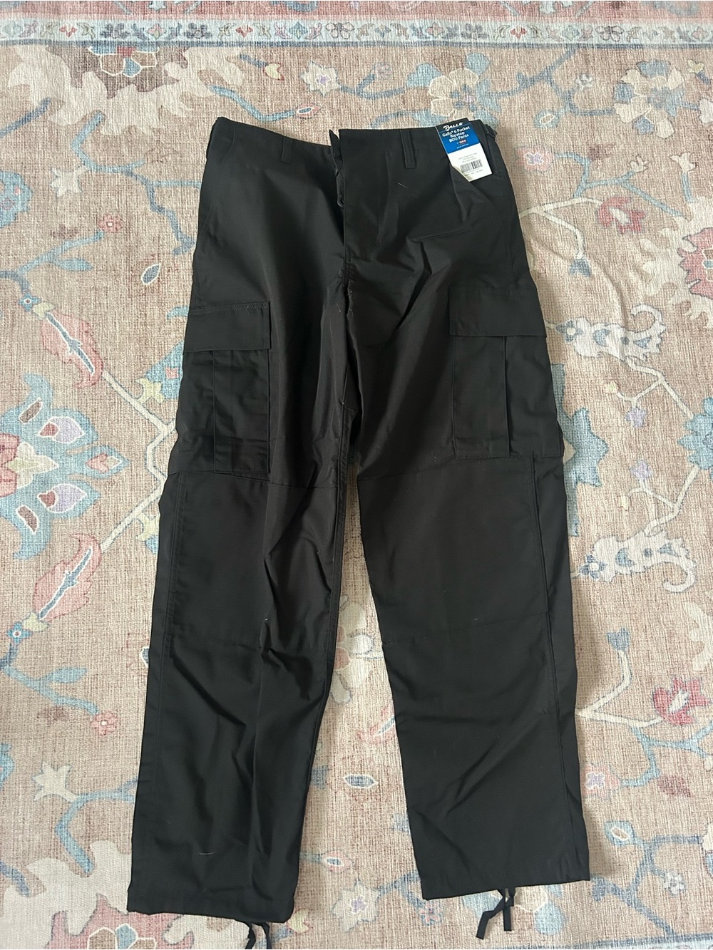GALLS Men's Black Cargo Pants with Multiple Pockets